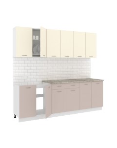 Кухонный гарнитур Кортекс-мебель Корнелия Лира-лайт 2.4м