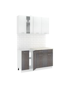 Кухонный гарнитур Кортекс-мебель Корнелия Лира-лайт 1.4м