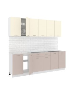 Кухонный гарнитур Кортекс-мебель Корнелия Лира-лайт 2.4м без столешницы