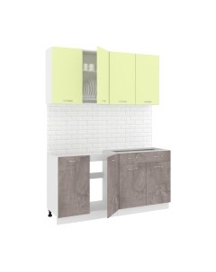 Кухонный гарнитур Кортекс-мебель Корнелия Лира-лайт 1.6м без столешницы