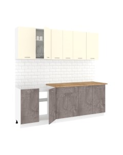 Кухонный гарнитур Кортекс-мебель Корнелия Лира-лайт 2.2м