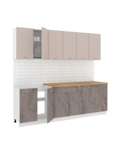 Кухонный гарнитур Кортекс-мебель Корнелия Лира-лайт 2.4м