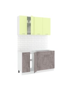 Кухонный гарнитур Кортекс-мебель Корнелия Лира-лайт 1.4м без столешницы