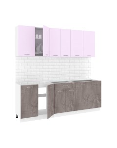 Кухонный гарнитур Кортекс-мебель Корнелия Лира-лайт 2.2м без столешницы