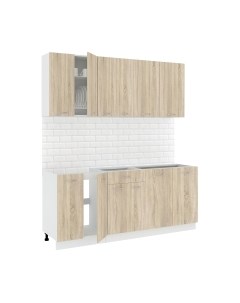 Кухонный гарнитур Кортекс-мебель Корнелия Лира-лайт 1.9м без столешницы