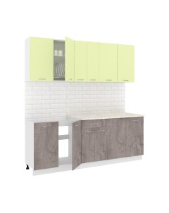 Кухонный гарнитур Кортекс-мебель Корнелия Лира-лайт 2.1м