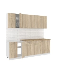 Кухонный гарнитур Кортекс-мебель Корнелия Лира-лайт 2.4м