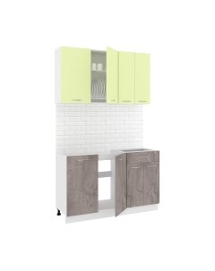Кухонный гарнитур Кортекс-мебель Корнелия Лира-лайт 1.3м без столешницы