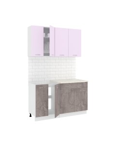 Кухонный гарнитур Кортекс-мебель Корнелия Лира-лайт 1.4м