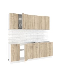 Кухонный гарнитур Кортекс-мебель Корнелия Лира-лайт 2.2м без столешницы