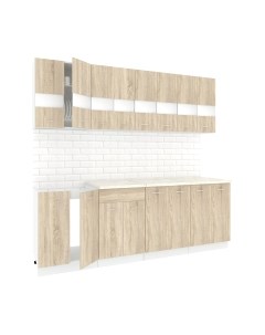 Кухонный гарнитур Кортекс-мебель Корнелия Экстра 2.4м