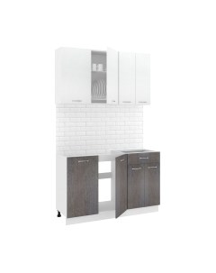 Кухонный гарнитур Кортекс-мебель Корнелия Лира-лайт 1.3м без столешницы