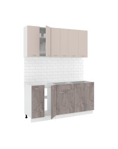 Кухонный гарнитур Кортекс-мебель Корнелия Лира-лайт 1.7м без столешницы