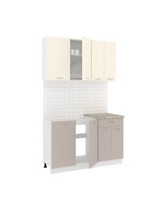 Кухонный гарнитур Кортекс-мебель Корнелия Лира-лайт 1.3м