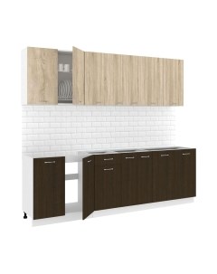 Кухонный гарнитур Кортекс-мебель Корнелия Лира-лайт 2.5м без столешницы