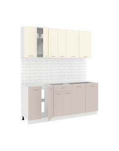 Кухонный гарнитур Кортекс-мебель Корнелия Лира-лайт 1.9м без столешницы