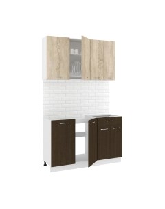 Кухонный гарнитур Кортекс-мебель Корнелия Лира-лайт 1.3м без столешницы