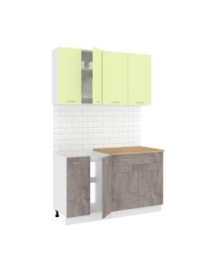 Кухонный гарнитур Кортекс-мебель Корнелия Лира-лайт 1.4м