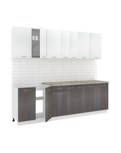 Кухонный гарнитур Кортекс-мебель Корнелия Лира-лайт 2.5м