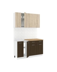 Кухонный гарнитур Кортекс-мебель Корнелия Лира-лайт 1.4м