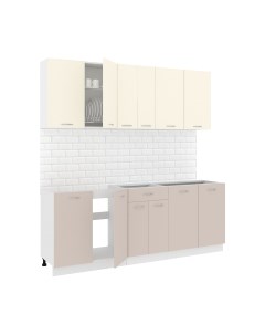 Кухонный гарнитур Кортекс-мебель Корнелия Лира-лайт 2.1м без столешницы