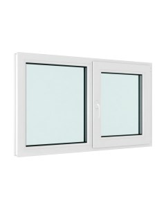 Окно ПВХ Brusbox Roto Двухстворчатое Поворотно-откидное правое 2 стекла