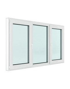 Окно ПВХ Brusbox Roto NX Поворотно-откидное 2 створки по краям 2 стекла