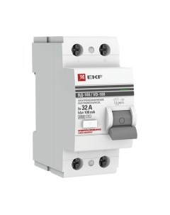 Устройство защитного отключения EKF PROxima ВД-100 2P 32А 100мА / elcb-2-32-100-em-pro Ekf