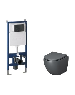 Унитаз подвесной с инсталляцией GR-4455GMS+900.K31.01.000+700.K31.05.21M.21M Grossman