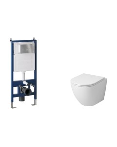 Унитаз подвесной с инсталляцией Grossman GR-4455S+900.K31.01.000+700.K31.05.12M.12M