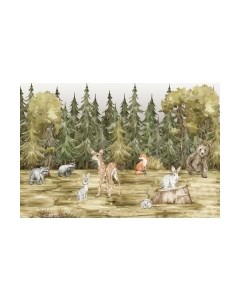 Фотообои листовые Vimala Животные в лесу 2