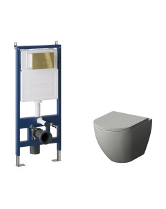 Унитаз подвесной с инсталляцией GR-4455GMS+900.K31.01.000+700.K31.01.300.300 Grossman