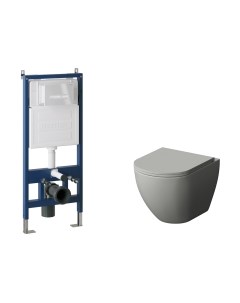 Унитаз подвесной с инсталляцией GR-4455GMS+900.K31.01.000+700.K31.03.000.000 Grossman