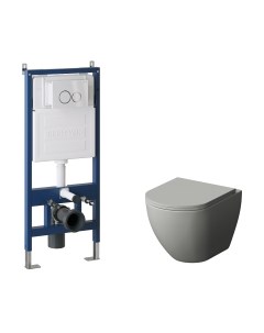 Унитаз подвесной с инсталляцией GR-4455GMS+900.K31.01.000+700.K31.01.000.000 Grossman