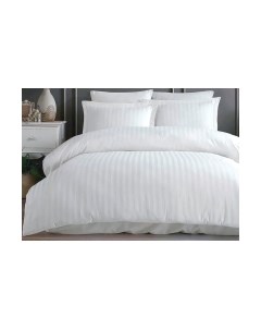 Комплект постельного белья Alleri Сатин Stripe евро max (белый)