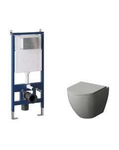 Унитаз подвесной с инсталляцией GR-4455GMS+900.K31.01.000+700.K31.01.110.110 Grossman