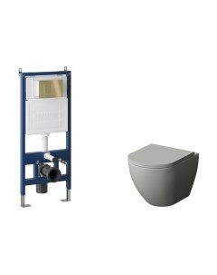 Унитаз подвесной с инсталляцией GR-4455GMS+900.K31.01.000+700.K31.04.32M.32M Grossman