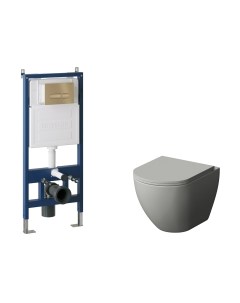 Унитаз подвесной с инсталляцией GR-4455GMS+900.K31.01.000+700.K31.03.310.310 Grossman