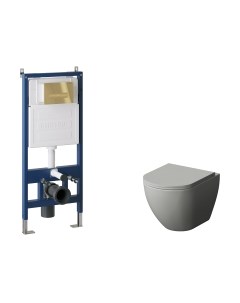 Унитаз подвесной с инсталляцией GR-4455GMS+900.K31.01.000+700.K31.03.300.300 Grossman