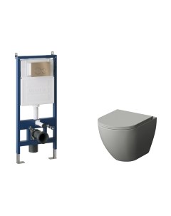 Унитаз подвесной с инсталляцией GR-4455GMS+900.K31.01.000+700.K31.01.310.310 Grossman