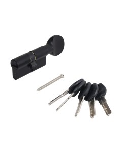 Цилиндровый механизм замка Аллюр HD FG 60-5K Black вертушка перфорированный ключ