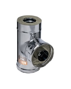 Тройник для дымохода Ferrum 90° 304/0.8мм Ф115x200 / f4451