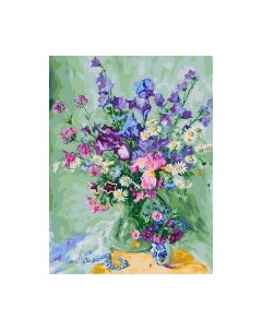 Картина по номерам БЕЛОСНЕЖКА Колокольчики и ромашки / 938-AS Белоснежка