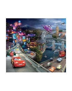 Фотообои листовые ФабрикаФресок Тачки в городе мультфильм / 883270 Фабрикафресок