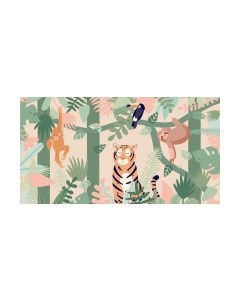 Фотообои листовые ФабрикаФресок Детские Мультяшные джунгли / 525270 Фабрикафресок