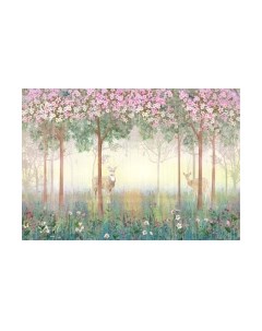 Фотообои листовые ФабрикаФресок Олени в лесу Афреска / 404280 Фабрикафресок