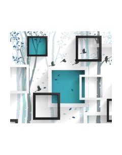 Фотообои листовые ФабрикаФресок Бирюзовые квадраты / 633270 Фабрикафресок