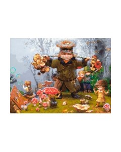 Картина по номерам БЕЛОСНЕЖКА Веселые грибники / 953-AS Белоснежка