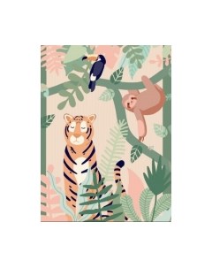 Фотообои листовые ФабрикаФресок Детские Мультяшные джунгли / 522270 Фабрикафресок