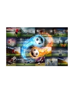 Фотообои листовые ФабрикаФресок Футбол Футбольный коллаж / 591601 Фабрикафресок